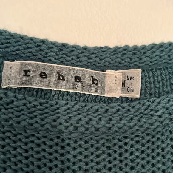 VTG Rehab knit sweater with sequin embellished elbows‎ sz M - Picture 3 of 4